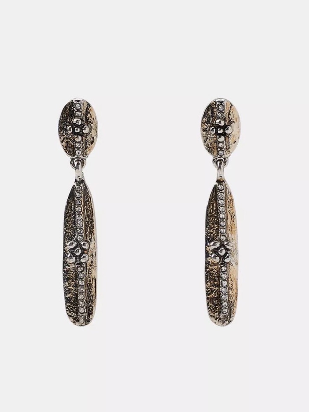 Zara Style SPARKLY METAL EARRINGS